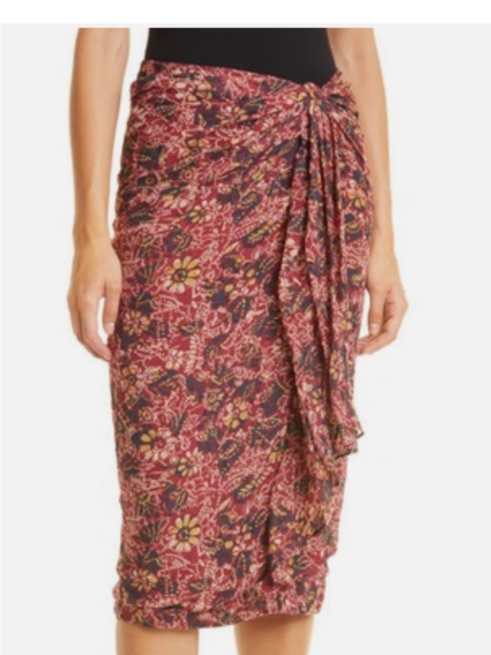 Ba&Sh draped front Galia midi skirt $50 US size 8